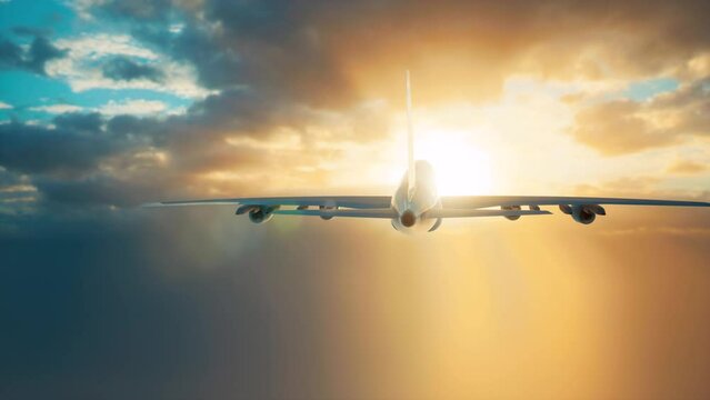 Aeroplane in the sky