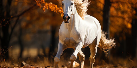A beautiful mare, with an elegant, graceful gait, like a dancer at a ba