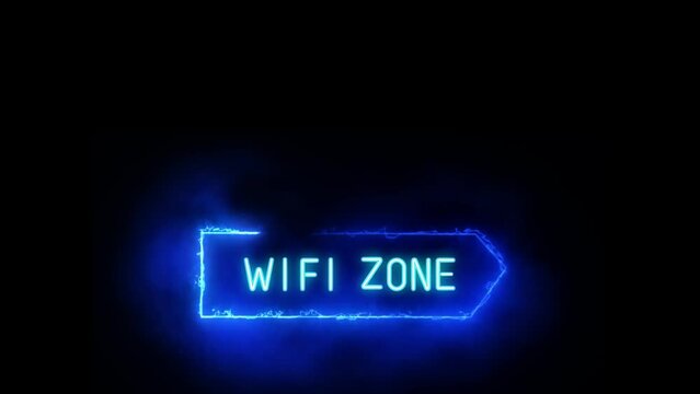 sign on blue free wifi animations