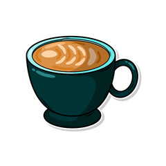 Coffee drink in cup illustration