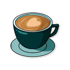 Coffee drink in cup illustration