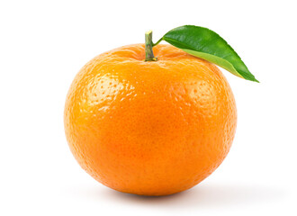 Mandarin tangerine orange isolate on white background. Clipping path.