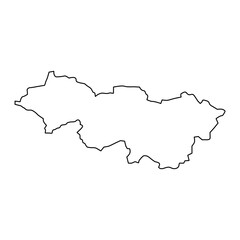 Cao Bang province map, administrative division of Vietnam. Vector illustration.