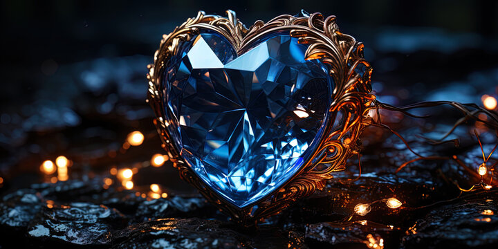 The chilling heart of the diamond, shiny in the moonlight, like a precious gem in the midst of a