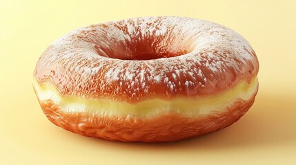 Freshly Baked Doughnut with Appetizing Glaze and Tempting Texture