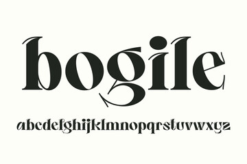 Fototapeta premium Retro decorative display font vector