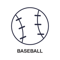 Baseball ball sport icon vector illustration graphic design. Symbol play, team, game and competition, recreation. Simple design. Vector illustration. Eps file 211.