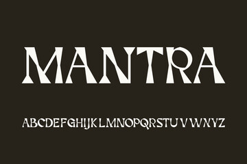 Vintage classic typeface design font vector