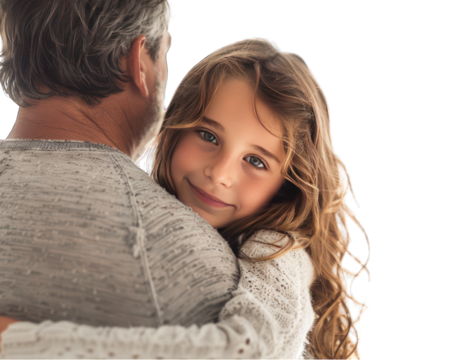 Portrait of daughter hug father