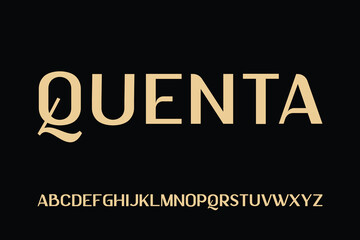 Obraz premium Luxury modern display font vector