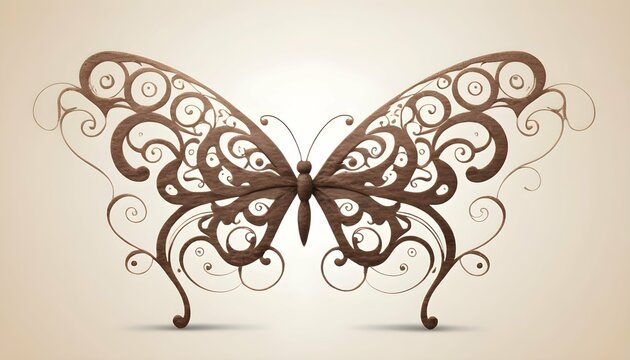 A Butterfly With Wings Adorned With Delicate Swirl Upscaled 11