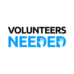 Volunteers needed banner for business, marketing and advertising. Vector illustration.