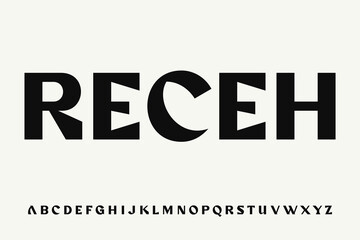 Vintage retro display font vector