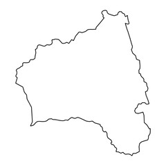 Gia Lai province map, administrative division of Vietnam. Vector illustration.