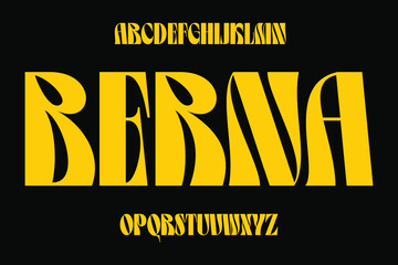 Vintage retro display font vector