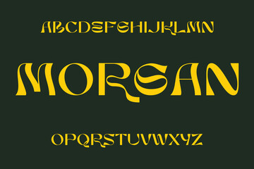 Unique vintage display font vector