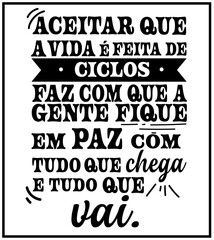Phrase for decoration board in Brazilian Portuguese