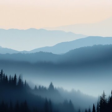 Mountain landscape. illustration in flat style. gradient color. © Ирина Самойлова