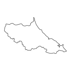 Ha Tinh province map, administrative division of Vietnam. Vector illustration.