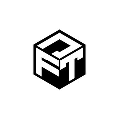 FTJ letter logo design in illustration. Vector logo, calligraphy designs for logo, Poster, Invitation, etc.
