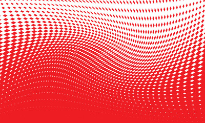 Abstract halftone red dotted on white background, vector file