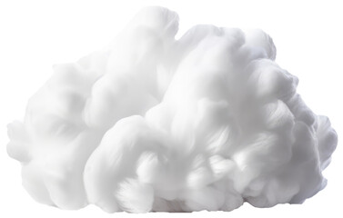 Fluffy cloud with transparent background