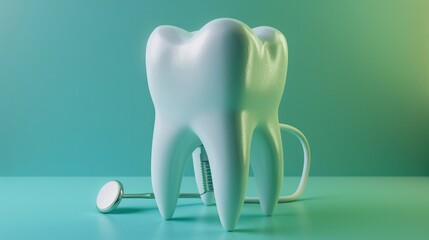 Fototapeta na wymiar Dental Checkup and Dental Instruments for Oral Health Care and Dental Treatment