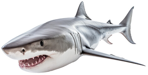 Shark attack with transparent background