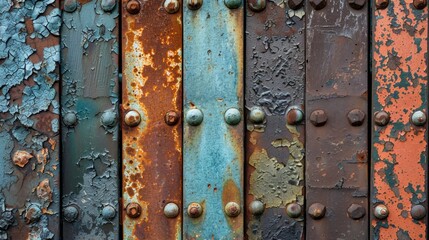 Weathered and rusted metal textures
