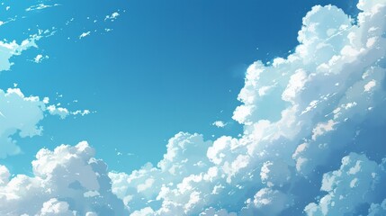 Clouds in blue sky - obrazy, fototapety, plakaty
