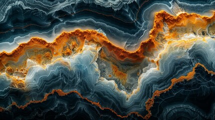 Abstract patterns of mineral formations - obrazy, fototapety, plakaty
