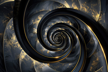 close up horizontal image of an abstract spiral dark wallpaper background