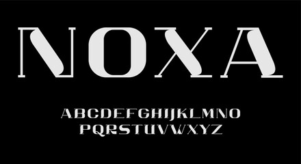 Modern unique vector font