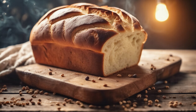 Tradizione Panettiera- Assortimento di Pane su Tavolo di Legno