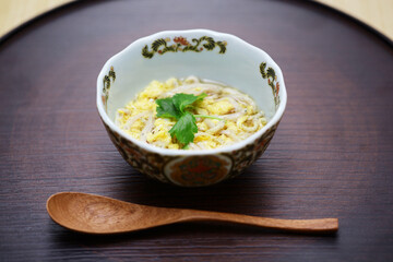 ice goby and egg bowl, a Japanese seafood delicacy
