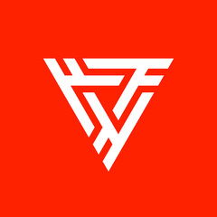 Triangle letter F logo design