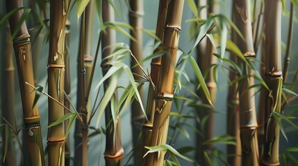 Fototapeta na wymiar Capture the delicate balance of a cluster of bamboo shoots.