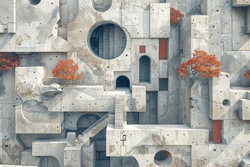 Concrete Canvas Geometric Shapes, Shadows, and Textures