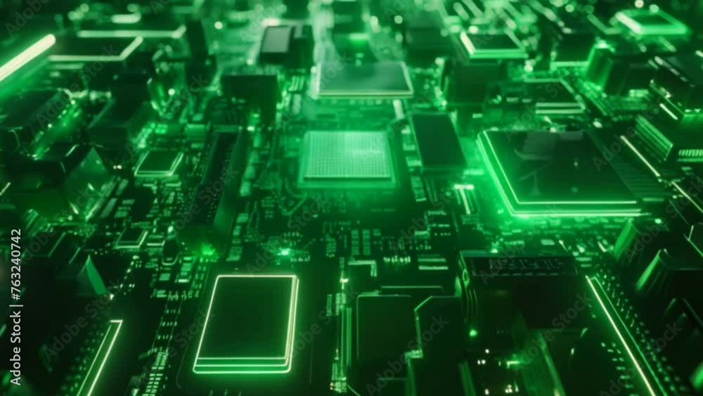 Poster abstract electronic circuit board background with computer, technology, components, digital network 