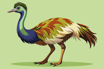 adult emu  vector illustration 