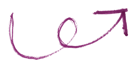 Dark purple arrows isolated on transparent background.