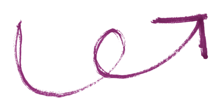 Dark purple arrows isolated on transparent background.