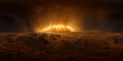 Papier Peint photo Panoramique Sand storm in the desert  8K VR 360 Spherical Panorama v2