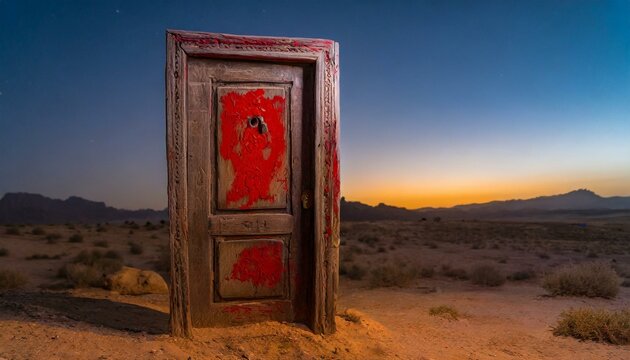 Exodus: Passover. The door painted with the blood.