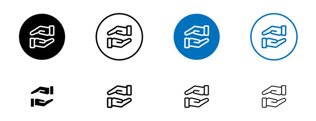 Forgiveness and Promise Gesture Icons. Hand Symbolizing Apology and Pardon