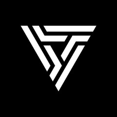 Triangle Letter F logo design template