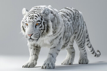 white bengal tiger - obrazy, fototapety, plakaty