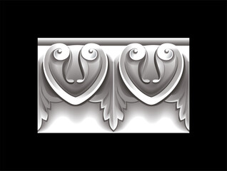 seamless Victorian period frame, monochrome vector pattern © Юрий Кравченко