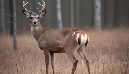 A Deer With A Watchful Gaze Alert For Predators Upscaled