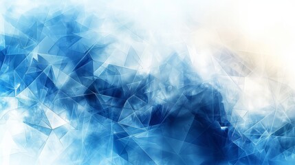 An abstract representation of icy or crystalline structures with a blend of blue tones and white highlights. A modern and clean background for a presentation - 763246102